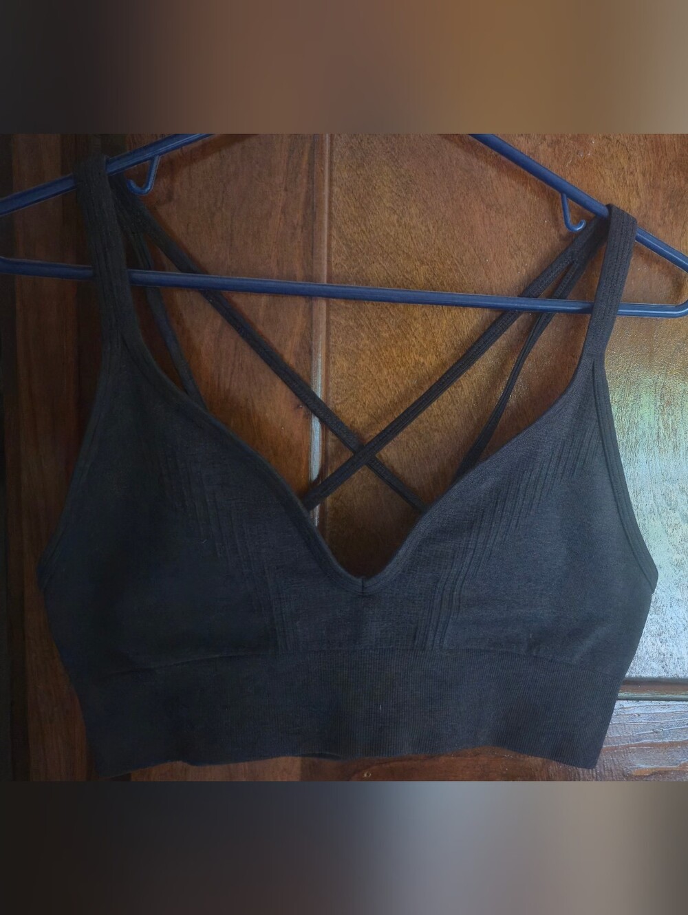 Lululemon Black Seamless Bralette with Crisscross Back